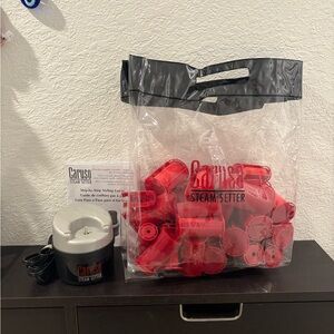 Caruso Steam Setter with Red and White Rollers